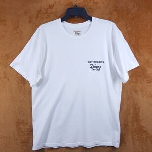 ROY ROGERS x DAVE'S NEW YORK Shirt Mens Medium White Crew Graphic T-Shirt Tee
